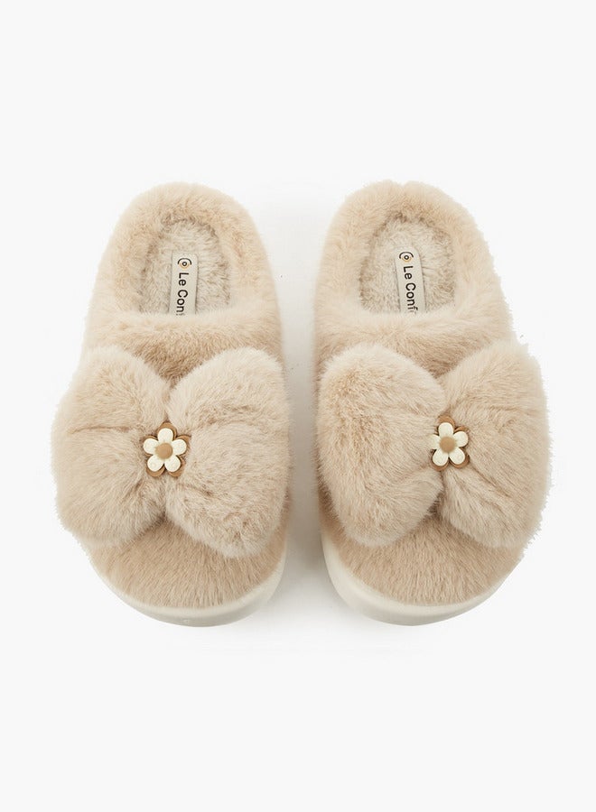 Le Confort Women Floral Accent Bedroom Slides - Image 3